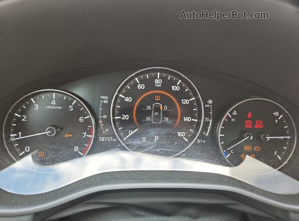JM1BPAEM9L1166098 2020 MAZDA 3 Red Instrument cluster view