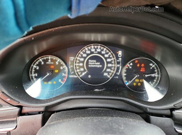 JM1BPAK70M1326353 2021 MAZDA 3 Gray Instrument cluster view