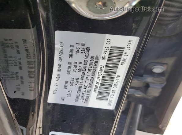 JM1BPAKL2M1336962 2021 MAZDA 3 Black Engine compartment view