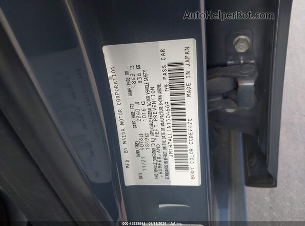 JM1BPALL1N1504669 2022 MAZDA 3 Gray Vista del compartimento del motor