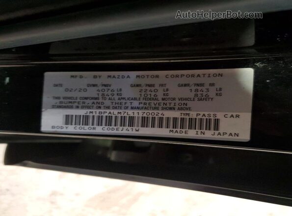 JM1BPALM7L1170024 2020 MAZDA 3 Black Widok komory silnika