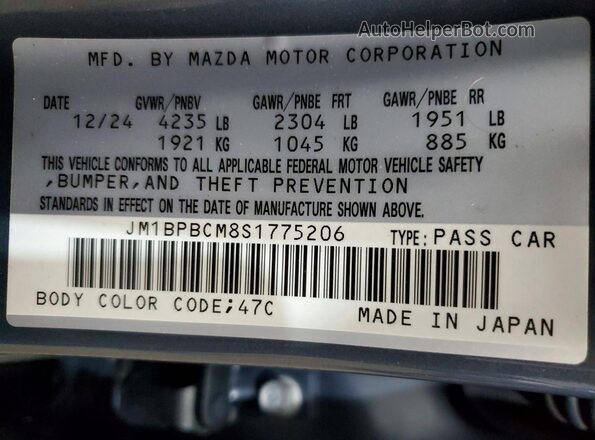 JM1BPBCM8S1775206 2025 MAZDA 3 Blue 