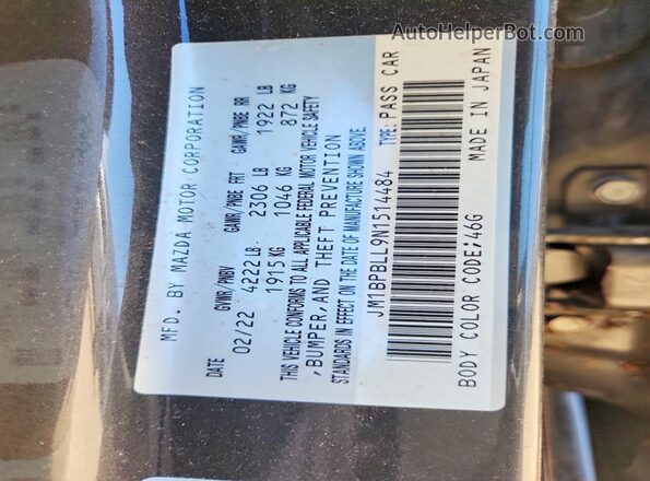 JM1BPBLL9N1514484 2022 MAZDA 3 Gray Vista del compartimento del motor