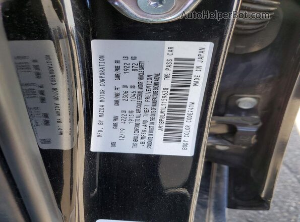 JM1BPBLM1L1159638 2020 MAZDA 3 Black Widok naklejki z numerem VIN