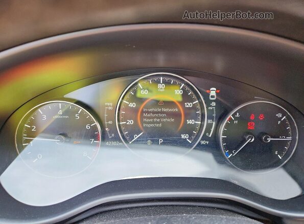 JM1BPBMM0K1143282 2019 MAZDA 3 Gray Instrument cluster view