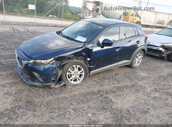 JM1DKDB76H0166113 2017 MAZDA CX-3 Синий Передняя левая четверть