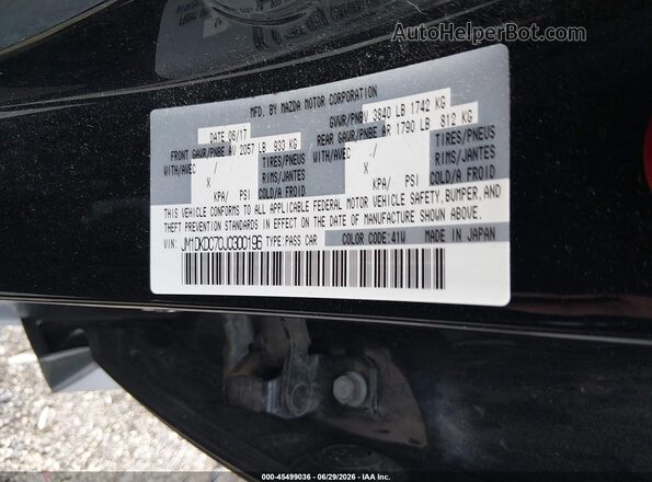 JM1DKDC70J0300196 2018 MAZDA CX-3 Black ძრავის განყოფილების ხედი