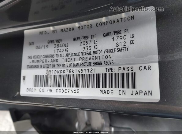 JM1DKDD78K1451121 2019 MAZDA CX-3 Gray 