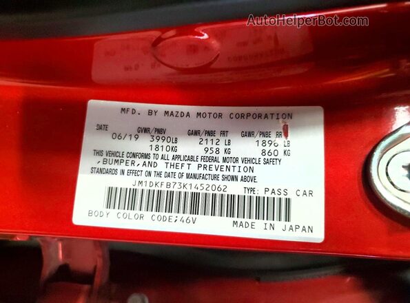 JM1DKFB73K1452062 2019 MAZDA CX-3 Red 