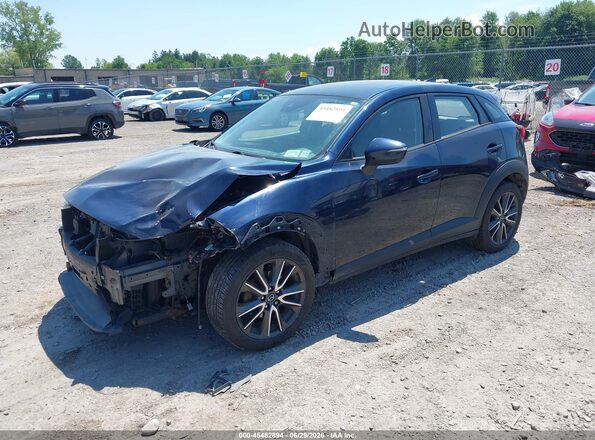 JM1DKFC70J0314580 2018 MAZDA CX-3 Blue Առջևի ձախ երեք քառորդ տեսարան