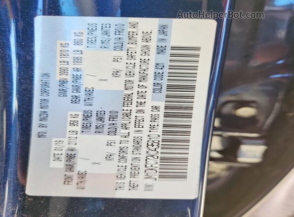 JM1DKFC72K0435810 2019 MAZDA CX-3 Синий Вид наклейки с VIN-кодом