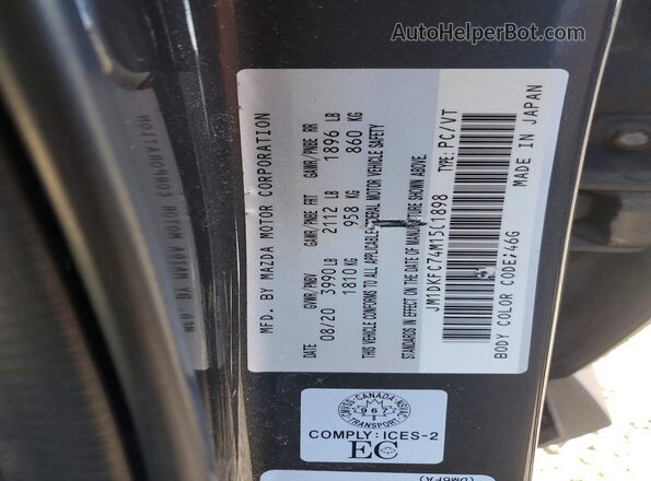 JM1DKFC74M1501898 2021 MAZDA CX-3 Charcoal Вид наклейки з VIN-кодом