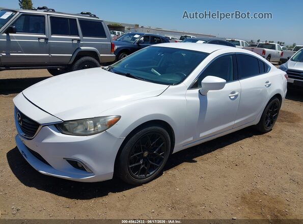 JM1GJ1U5XG1429982 2016 MAZDA 6 White Առջևի ձախ երեք քառորդ տեսարան