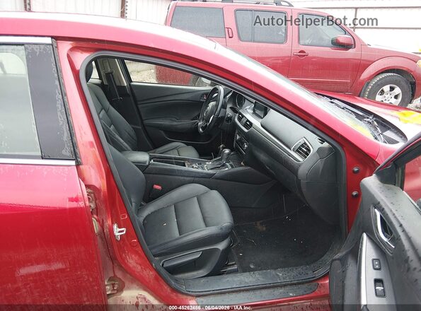 JM1GJ1V5XG1483765 2016 MAZDA 6 Red Widok wnętrza z przodu