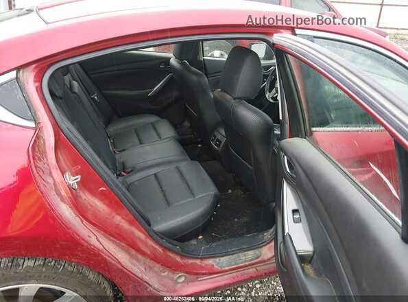 JM1GJ1V5XG1483765 2016 MAZDA 6 Red Widok naklejki z numerem VIN