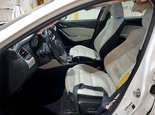 JM1GJ1W58G1433669 2016 MAZDA 6 Белый Вид салона спереди