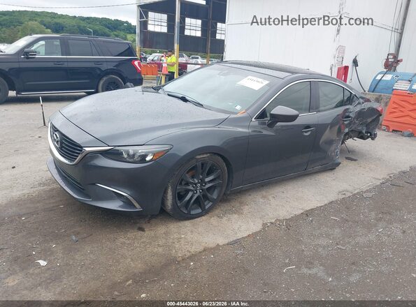 JM1GJ1W58G1474447 2016 MAZDA 6 Gray წინა მარცხენა ხედი სამი მეოთხედიდან