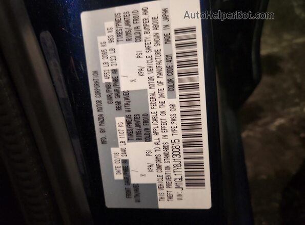JM1GL1TY8J1300815 2018 MAZDA 6 Black Engine compartment view