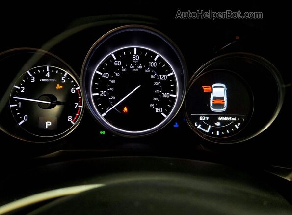 JM1GL1TYXJ1300850 2018 MAZDA 6 Black ხელსაწყოთა პანელის ხედი