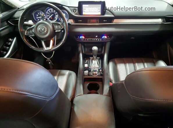 JM1GL1TYXJ1300850 2018 MAZDA 6 Black წინა პანელის ხედი