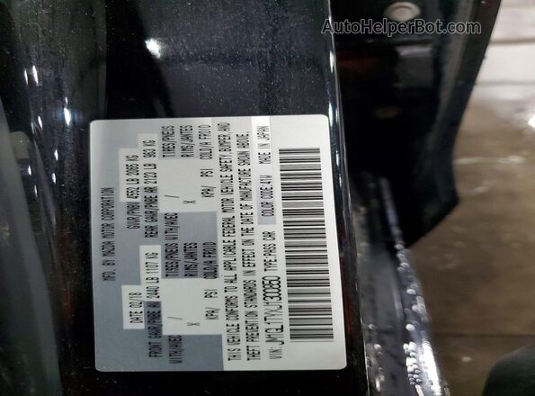 JM1GL1TYXJ1300850 2018 MAZDA 6 Black ძრავის განყოფილების ხედი