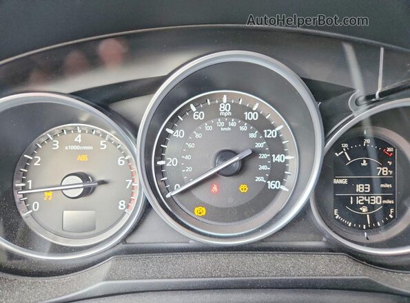 JM1GL1U56H1115810 2017 MAZDA 6 Red Widok zestawu wskaźników