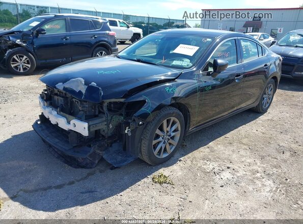 JM1GL1UM2J1328590 2018 MAZDA 6 Black წინა მარცხენა ხედი სამი მეოთხედიდან