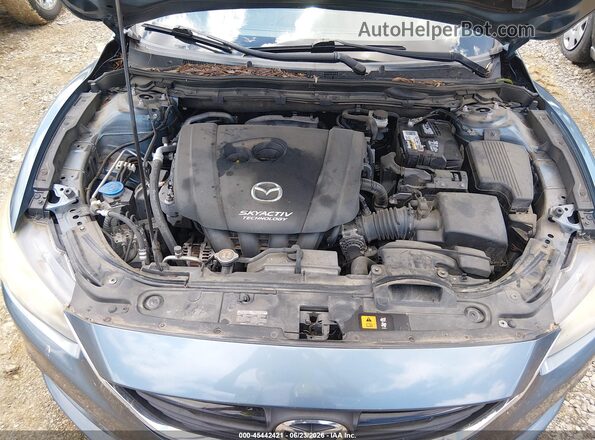 JM1GL1V54H1119062 2017 MAZDA 6 Blue Widok z tyłu
