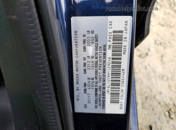 JM1GL1V59H1129246 2017 MAZDA 6 Blue Widok komory silnika