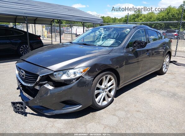 JM1GL1V5XH1115534 2017 MAZDA 6 Gray წინა მარცხენა ხედი სამი მეოთხედიდან