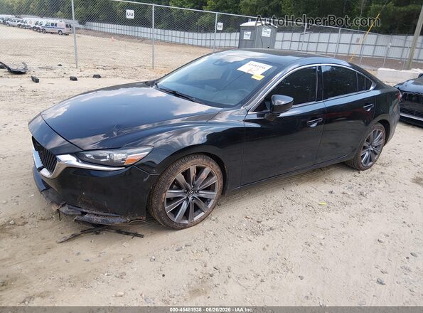 JM1GL1VM1J1312055 2018 MAZDA 6 Black Առջևի ձախ երեք քառորդ տեսարան