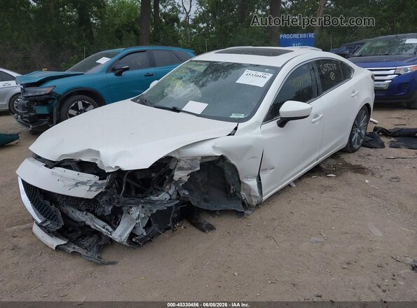 JM1GL1VM1M1603255 2021 MAZDA 6 White Առջևի ձախ երեք քառորդ տեսարան