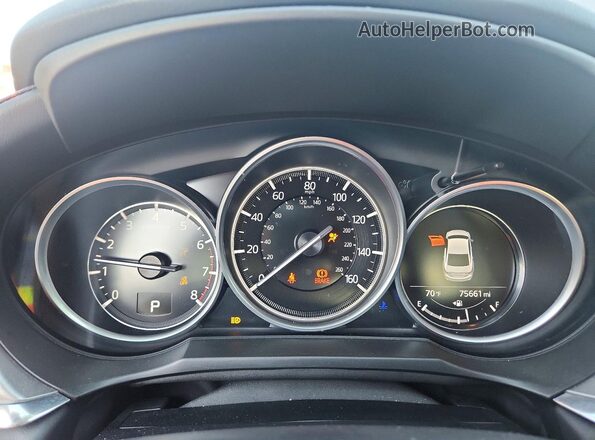 JM1GL1VM2J1323307 2018 MAZDA 6 Blue Instrument cluster view
