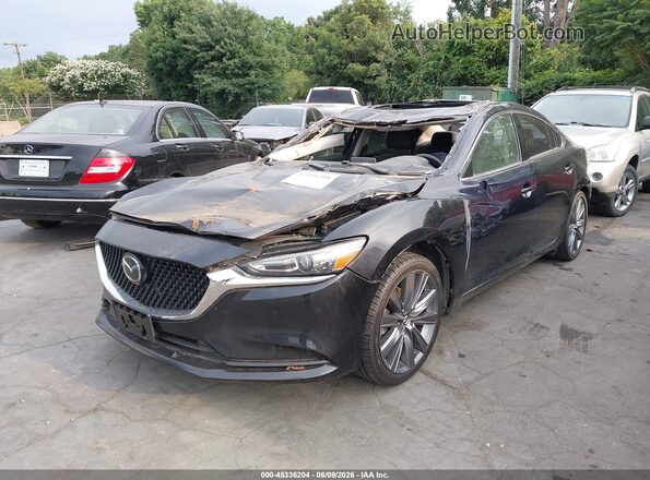 JM1GL1VM3L1517900 2020 MAZDA 6 Black წინა მარცხენა ხედი სამი მეოთხედიდან