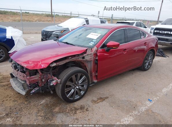 JM1GL1VM3M1608215 2021 MAZDA 6 Red Առջևի ձախ երեք քառորդ տեսարան