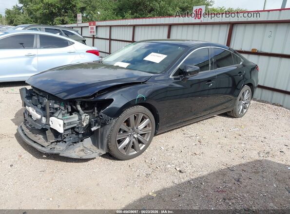 JM1GL1VM4L1520921 2020 MAZDA 6 Black წინა მარცხენა ხედი სამი მეოთხედიდან
