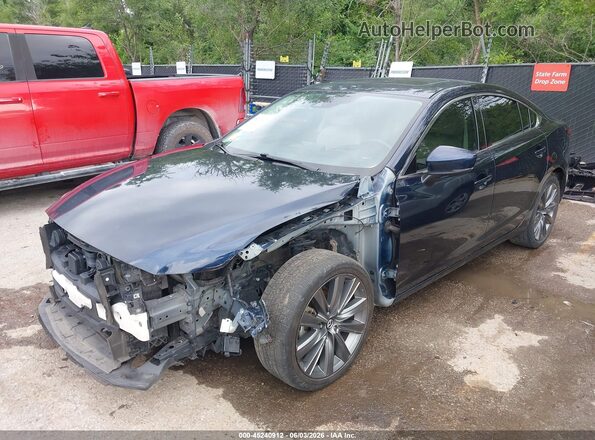 JM1GL1VM9M1618473 2021 MAZDA 6 Синий Передняя левая четверть