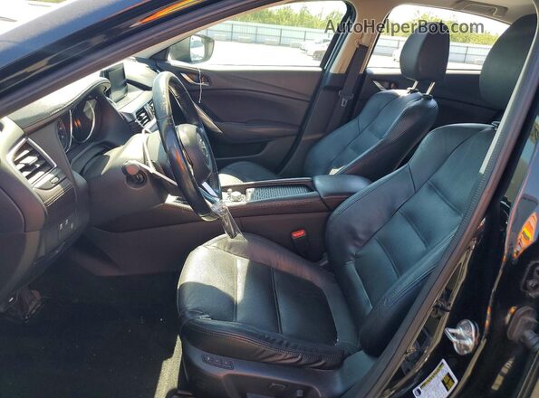 JM1GL1W52H1105823 2017 MAZDA 6 Black Widok wnętrza z przodu