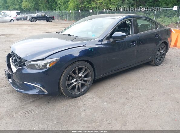 JM1GL1W53H1105281 2017 MAZDA 6 Blue Przód lewy