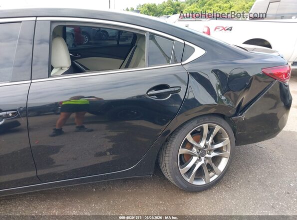 JM1GL1W55H1144261 2017 MAZDA 6 Black წინა ხედი