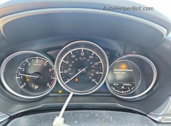 JM1GL1WY4K1508588 2019 MAZDA 6 White Vista del cuadro de instrumentos