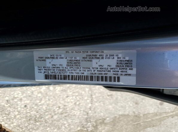 JM1GL1WY6J1307077 2018 MAZDA 6 Silver 