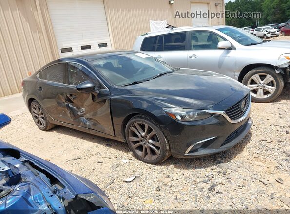 JM1GL1X53H1125660 2017 MAZDA 6 Black Widok wnętrza z tyłu