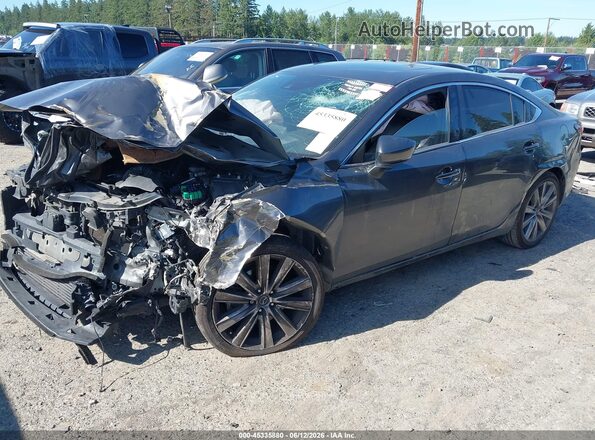 JM1GL1XY7M1604491 2021 MAZDA 6 Серый Передняя левая четверть