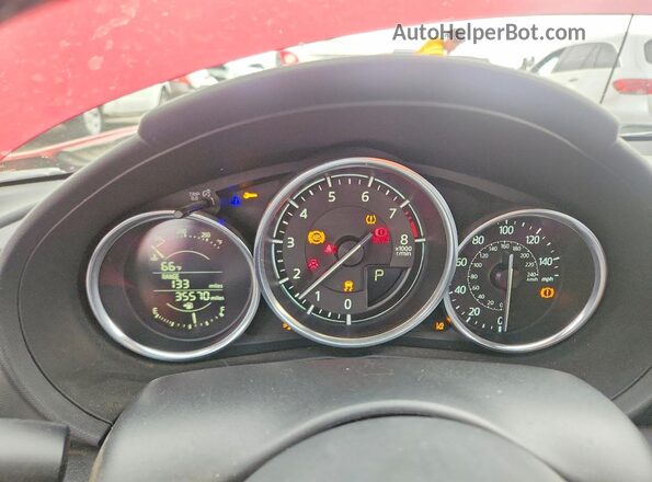 JM1NDAB78L0414335 2020 MAZDA MX-5 Red Instrument cluster view