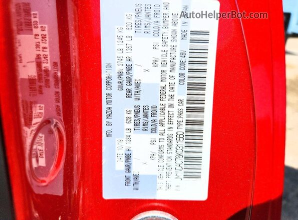 JM1NDAC78K0311560 2019 MAZDA MX-5 Red 