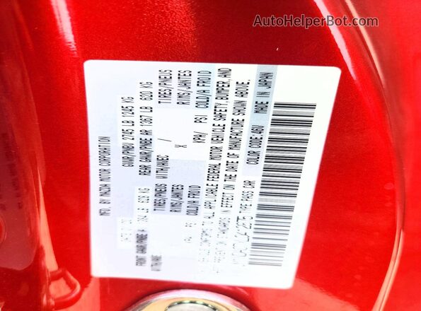 JM1NDAC7XL0412875 2020 MAZDA MX-5 Red Vista de la etiqueta del VIN