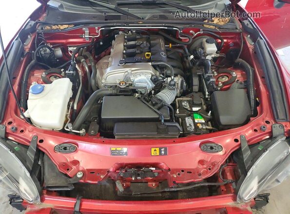 JM1NDAD71H0124264 2017 MAZDA MX-5 Red Widok wnętrza z tyłu