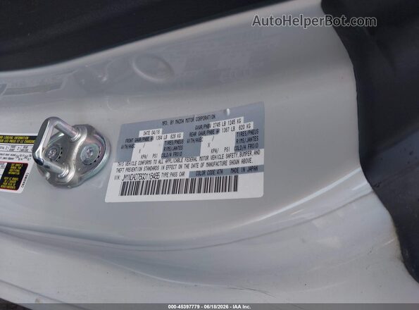 JM1NDAD76G0116465 2016 MAZDA MX-5 MIATA Белый Вид подкапотного пространства