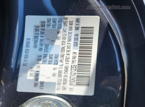 JM1NDAD7XG0102309 2016 MAZDA MX-5 Gray Vista de la etiqueta del VIN